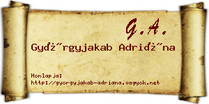 Györgyjakab Adriána névjegykártya